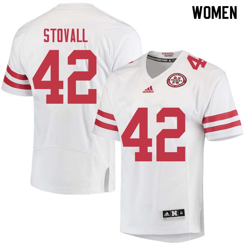 Women #42 Jeramiah Stovall Nebraska Cornhuskers College Football Jerseys Sale-White